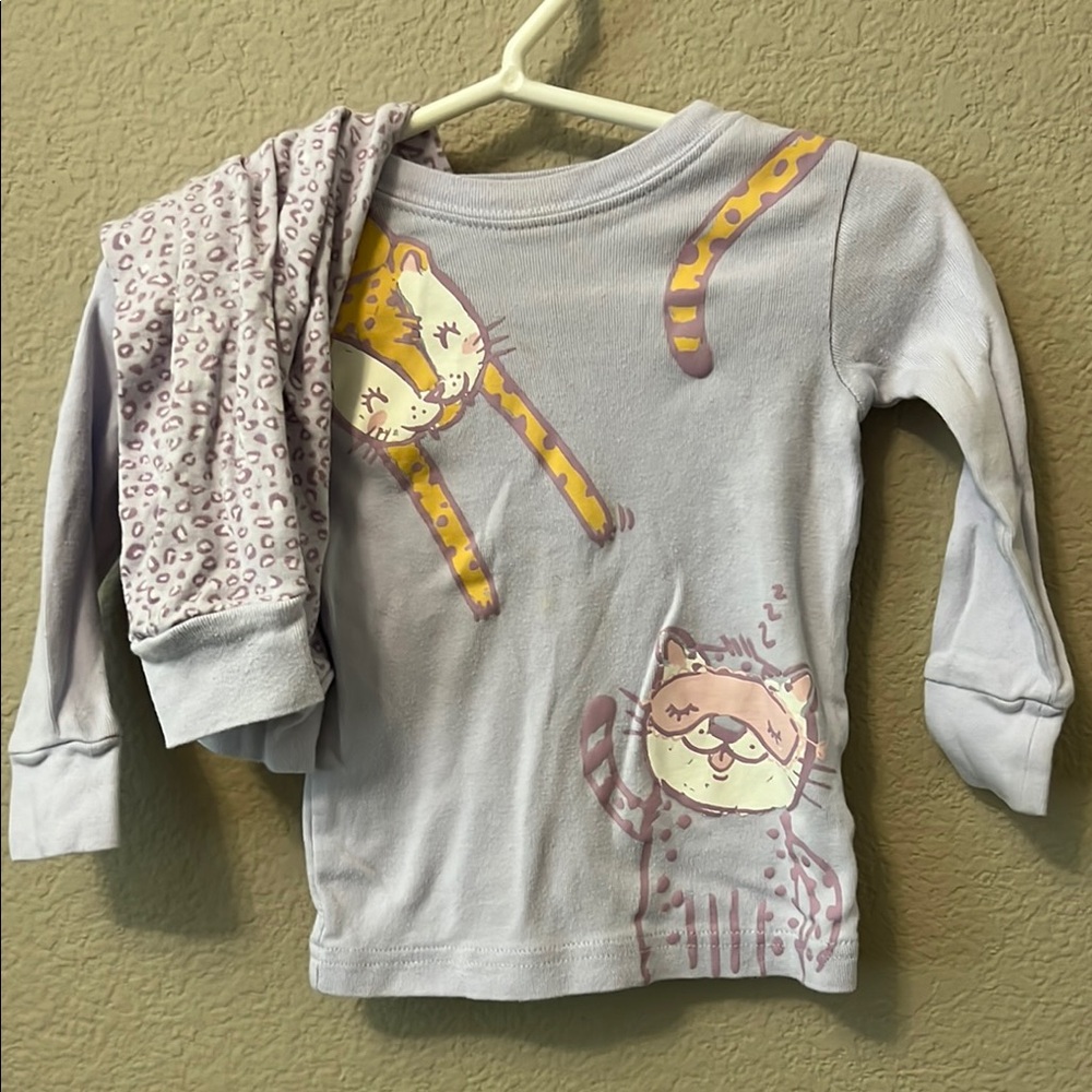 Sleeping cat pajamas size 18m